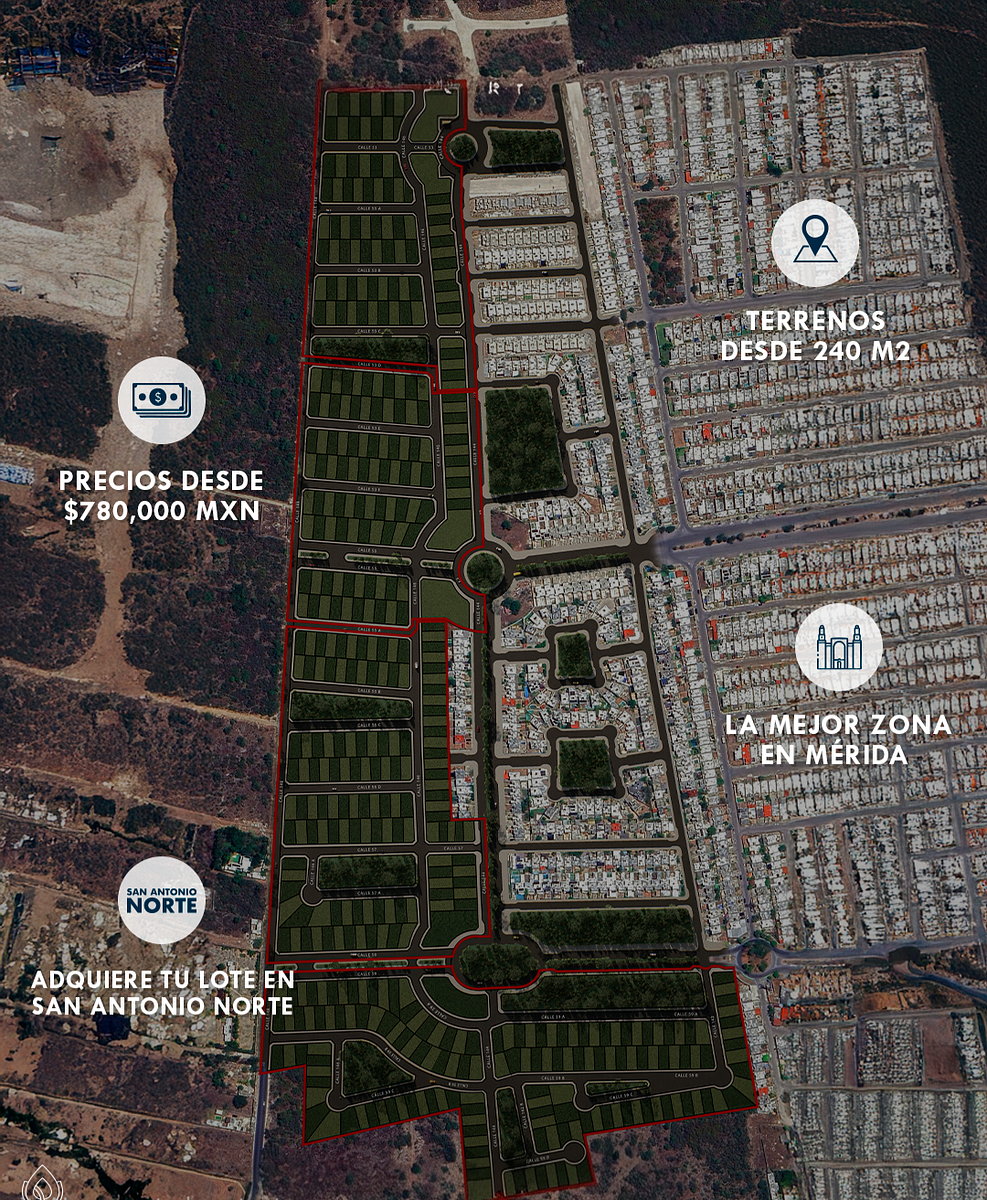 EN VENTA TERRENOS EN SAN ANTONIO HOOL CERCA DE LAS AMERICAS, MERIDA